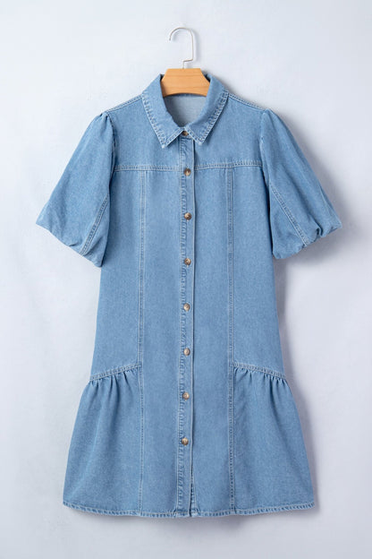 Joy Ruffle Hem Patchwork Dress - Hello Beautiful BoutiqueMini DressesThreaded Pear