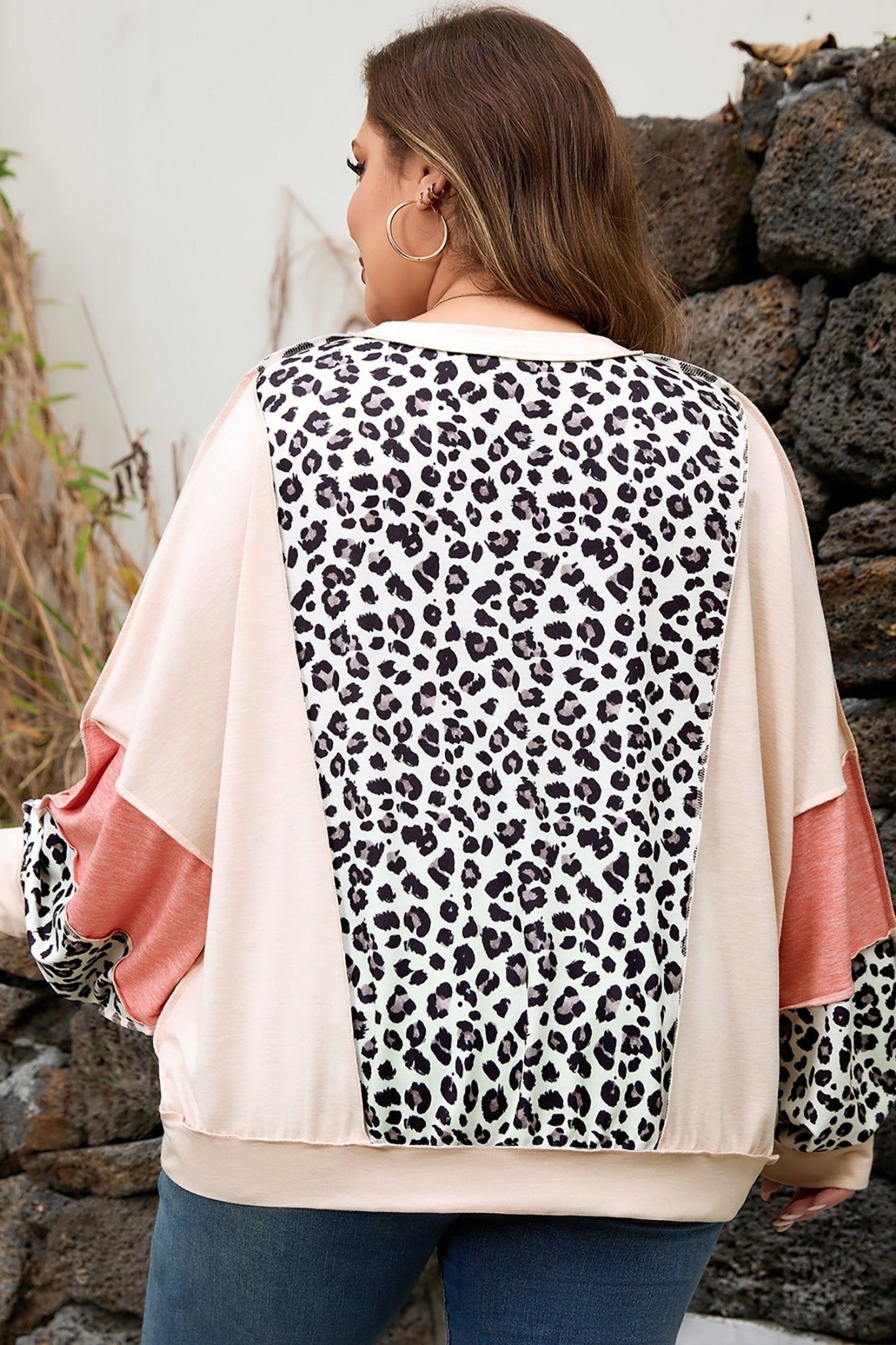 Jream Reverse Stitch Baggy PLUS Pullover - Hello Beautiful BoutiquePlus Size Long Sleeve TopsThreaded Pear