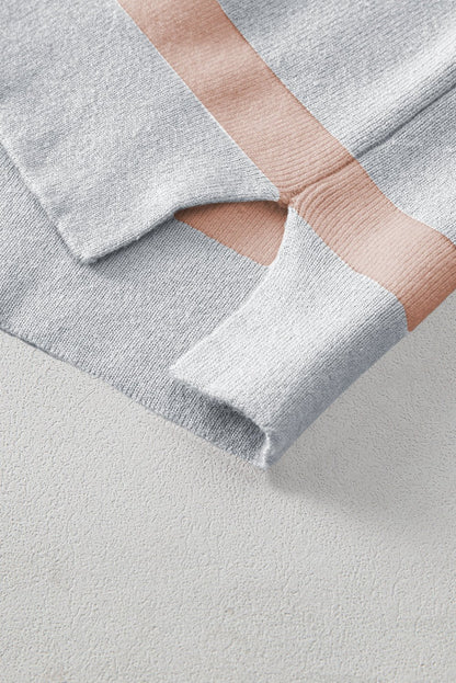 Jream Stripe Colorblock Oversized Sweater - Hello Beautiful BoutiqueSweatersThreaded Pear