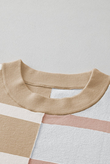 Jream Stripe Colorblock Oversized Sweater - Hello Beautiful BoutiqueSweatersThreaded Pear