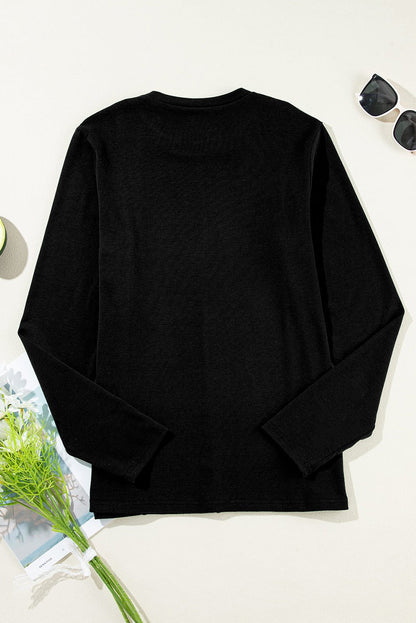 Judith Solid Exposed Seam Long Sleeve Top - Hello Beautiful BoutiqueLong Sleeve TopsThreaded Pear