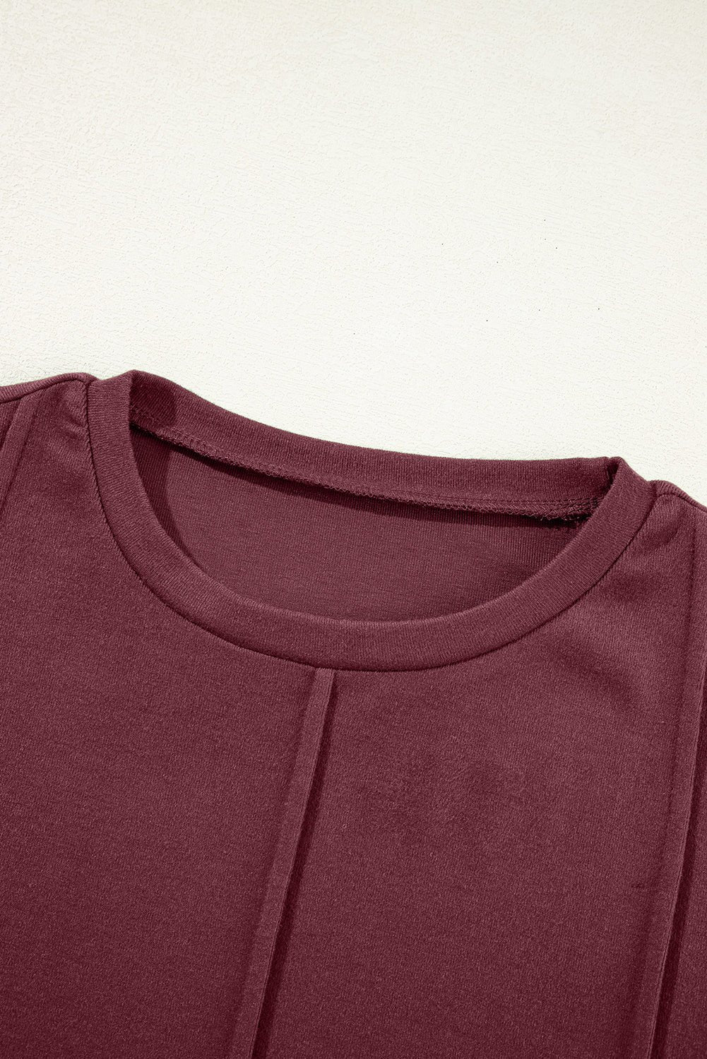Judith Solid Exposed Seam Long Sleeve Top - Hello Beautiful BoutiqueLong Sleeve TopsThreaded Pear