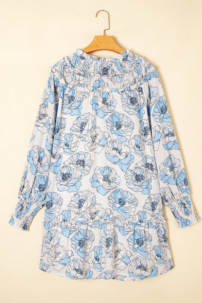 Juliana Sleeve Flowy Mini Dress - Hello Beautiful BoutiqueFloral DressesThreaded Pear