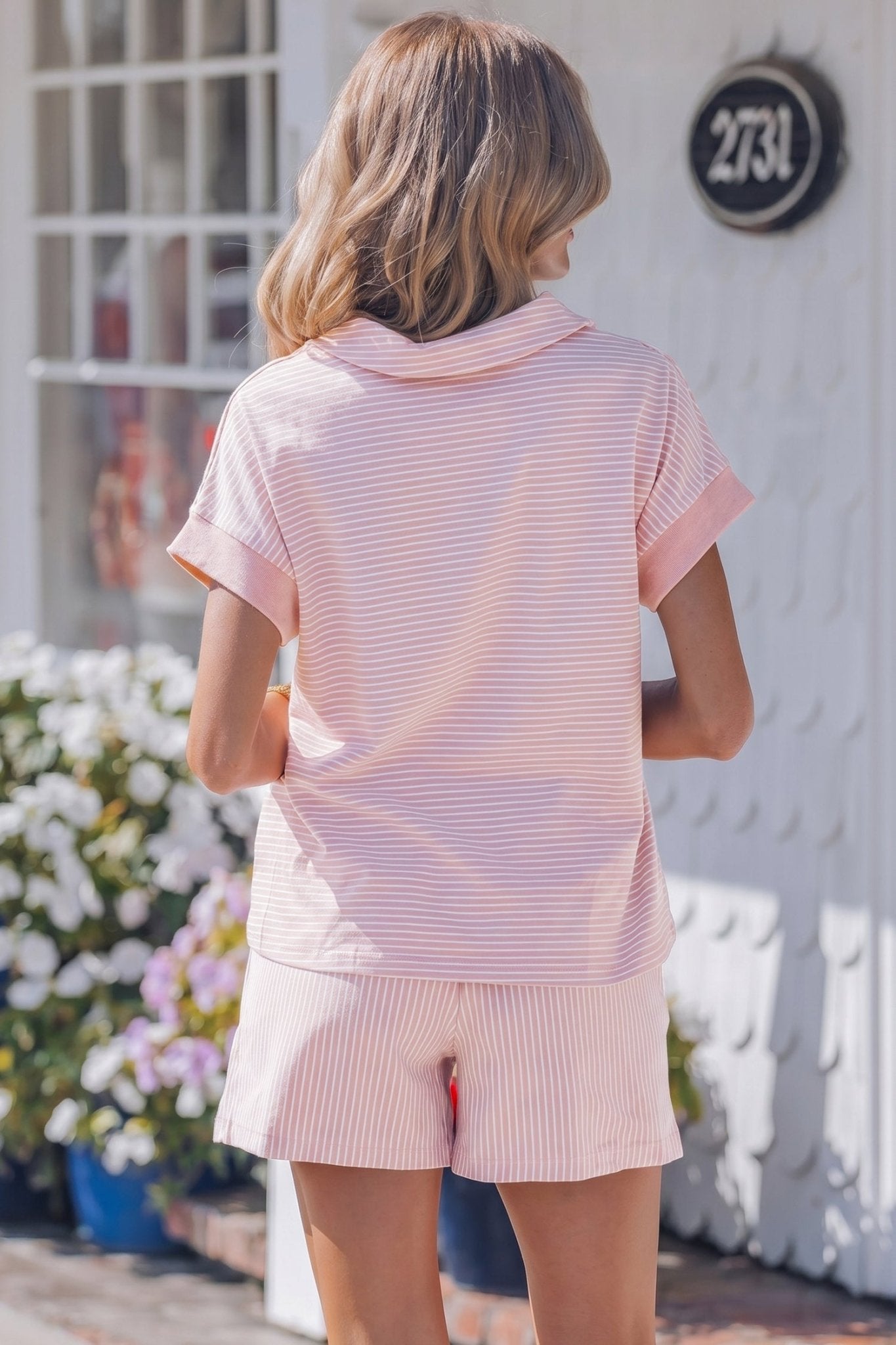 Julianna Dolman Sleeve Polo Shirt Set - Hello Beautiful BoutiqueShort SetsThreaded Pear
