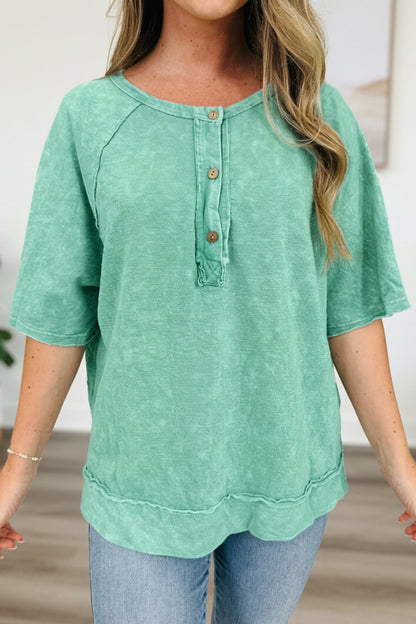 Julie Mineral Wash T Shirt - Hello Beautiful BoutiqueTops & TeesThreaded Pear