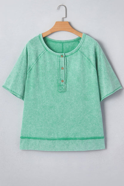 Julie Mineral Wash T Shirt - Hello Beautiful BoutiqueTops & TeesThreaded Pear