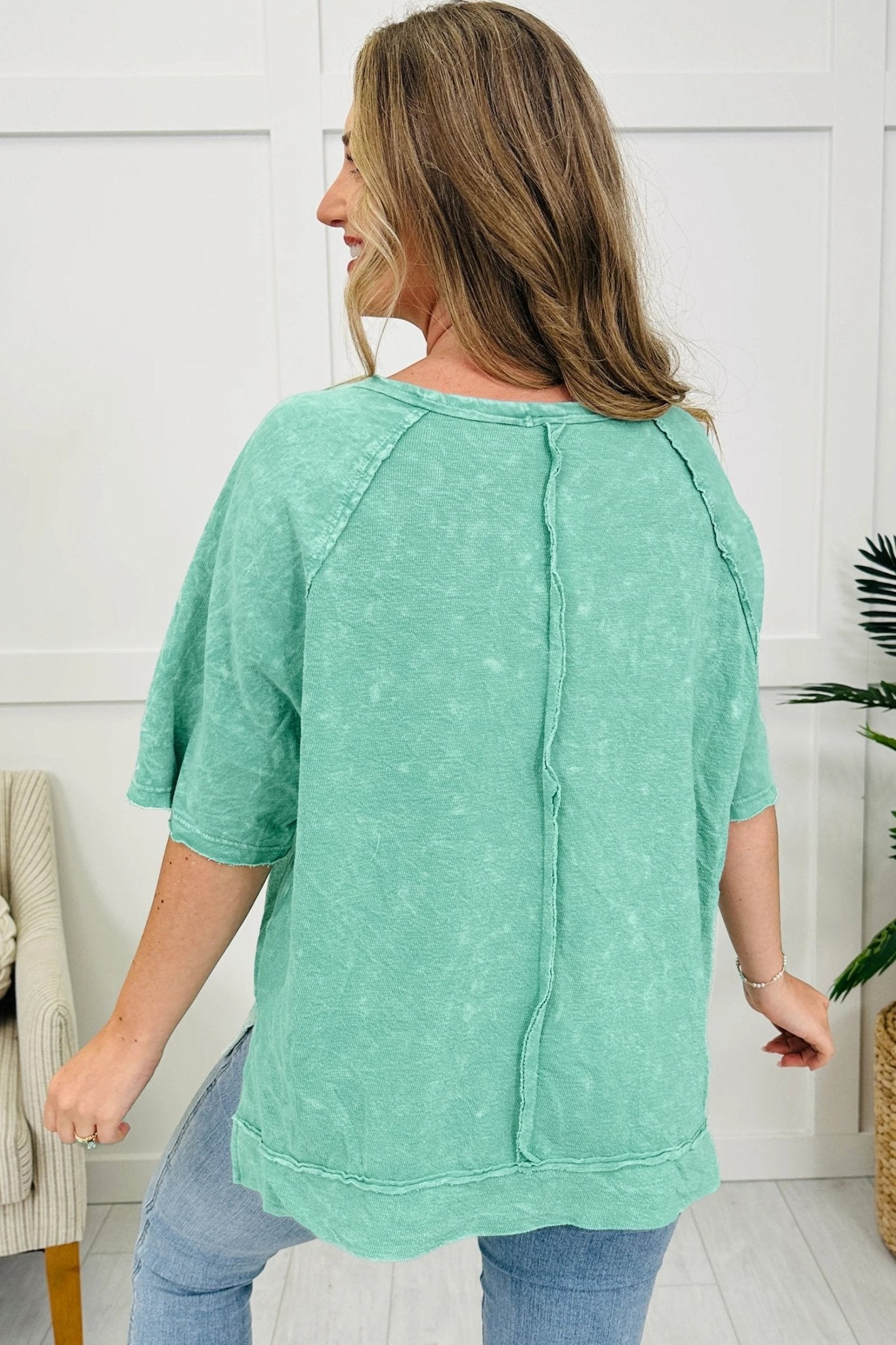 Julie Mineral Wash T Shirt - Hello Beautiful BoutiqueTops & TeesThreaded Pear