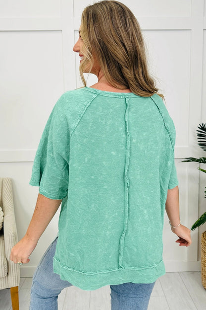 Julie Mineral Wash T Shirt - Hello Beautiful BoutiqueTops & TeesThreaded Pear