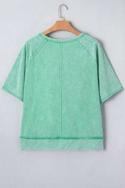 Julie Mineral Wash T Shirt - Hello Beautiful BoutiqueTops & TeesThreaded Pear