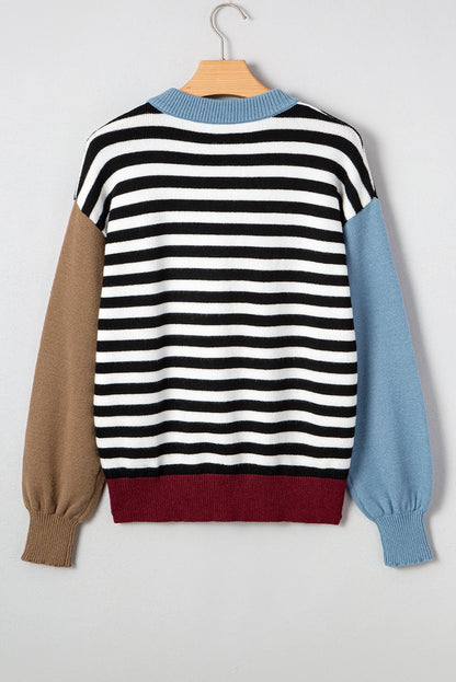 Julieta Colorblock Sleeve Chic Sweater - Hello Beautiful BoutiqueSweatersThreaded Pear