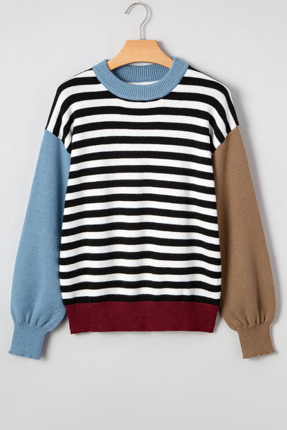 Julieta Colorblock Sleeve Chic Sweater - Hello Beautiful BoutiqueSweatersThreaded Pear