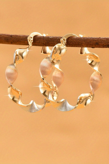 Julieta Plated alloy Hoop Earrings - Hello Beautiful BoutiqueJewelryThreaded Pear