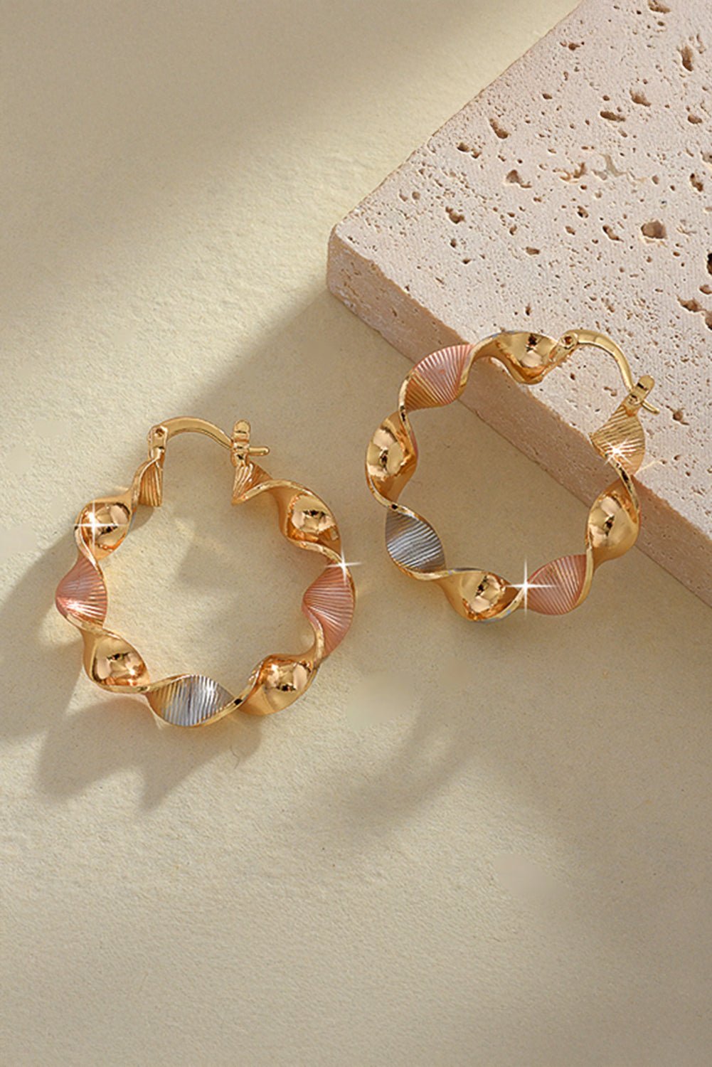 Julieta Plated alloy Hoop Earrings - Hello Beautiful BoutiqueJewelryThreaded Pear