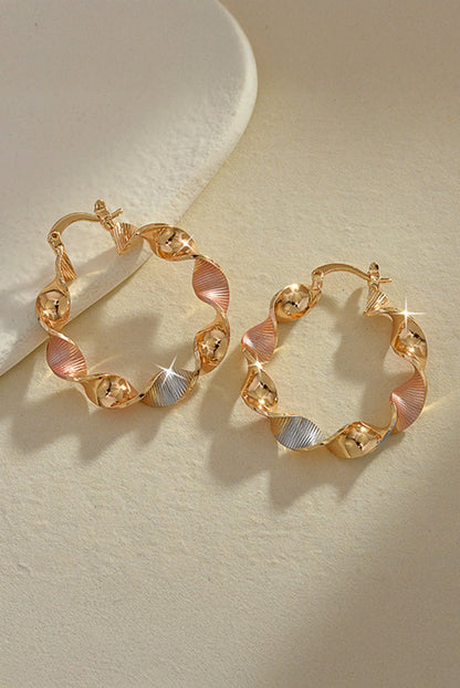 Julieta Plated alloy Hoop Earrings - Hello Beautiful BoutiqueJewelryThreaded Pear