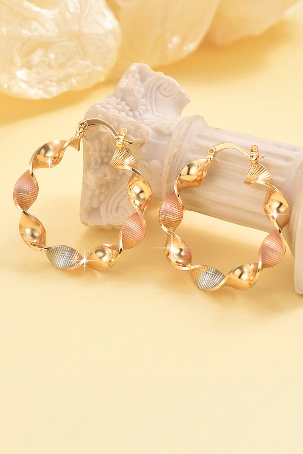 Julieta Plated alloy Hoop Earrings - Hello Beautiful BoutiqueJewelryThreaded Pear