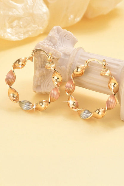 Julieta Plated alloy Hoop Earrings - Hello Beautiful BoutiqueJewelryThreaded Pear