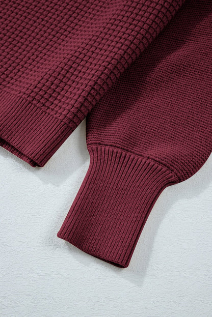 Julietta Mixed Textured Knitted Sweater - Hello Beautiful BoutiqueSweatersThreaded Pear
