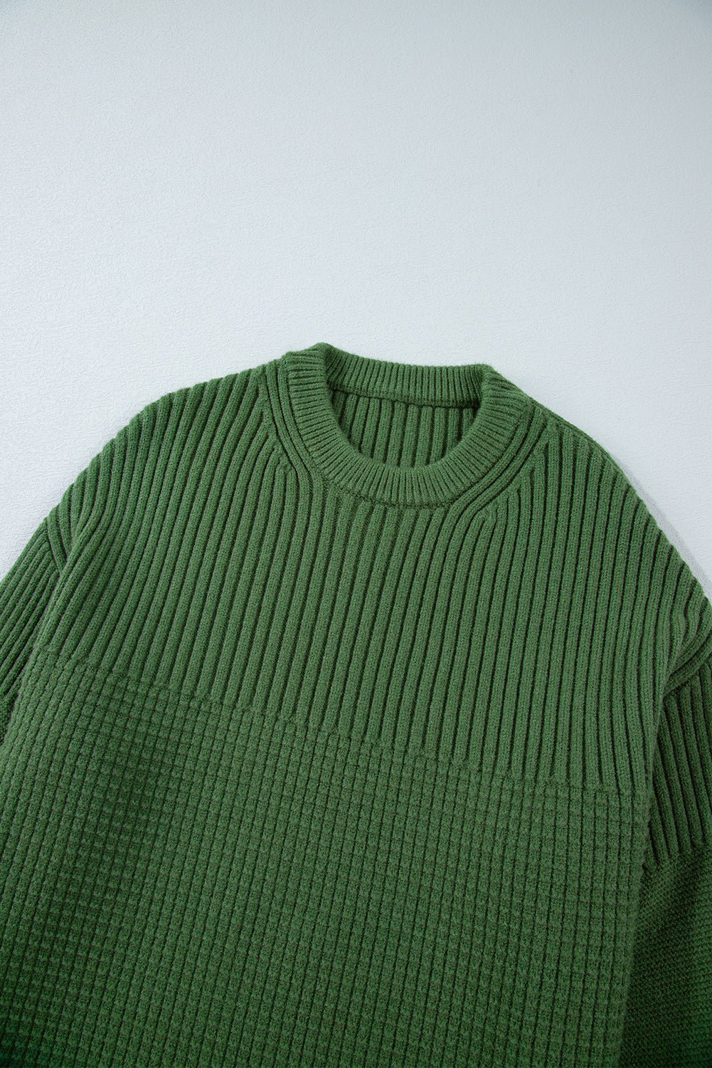Julietta Mixed Textured Knitted Sweater - Hello Beautiful BoutiqueSweatersThreaded Pear