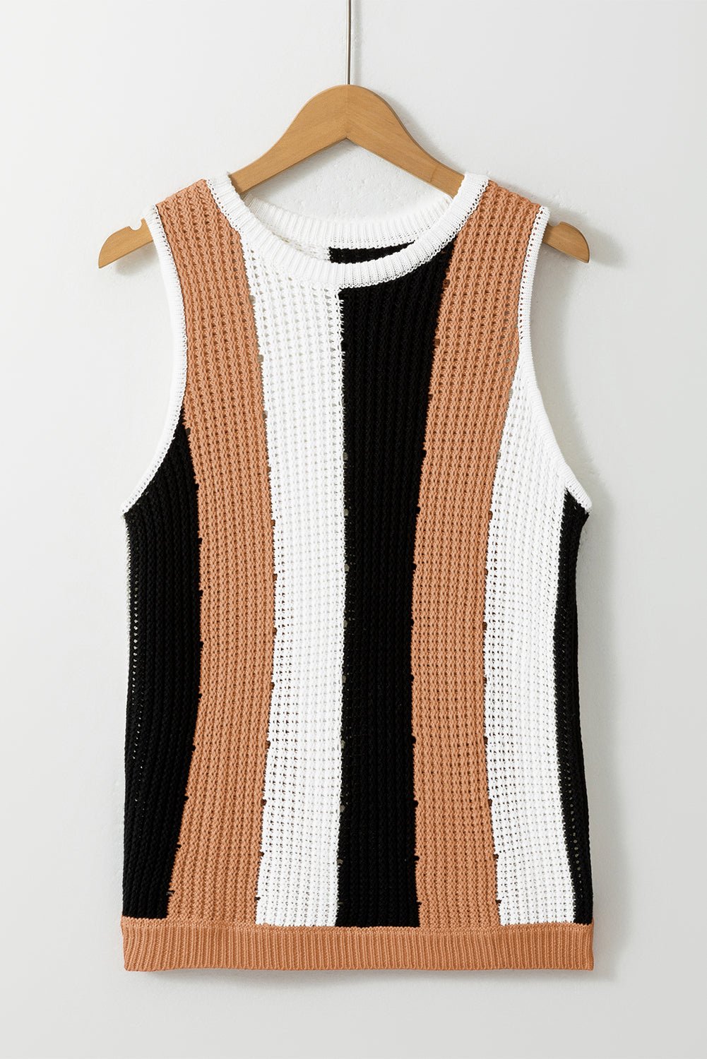 Juliette Block Sleeveless Knitted Sweater - Hello Beautiful BoutiqueSweater VestsThreaded Pear