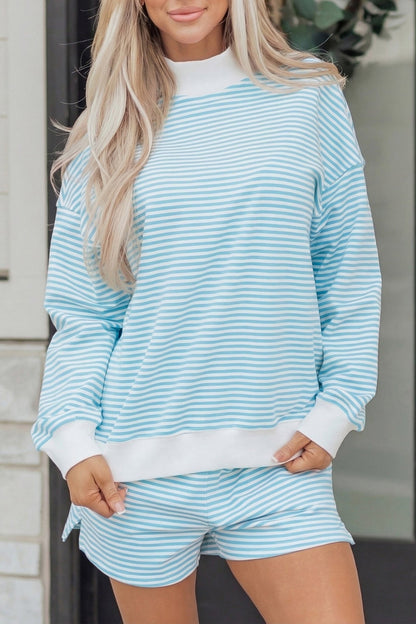 Juliette Mock Sweatshirt and Shorts Set - Hello Beautiful BoutiqueShort SetsThreaded Pear
