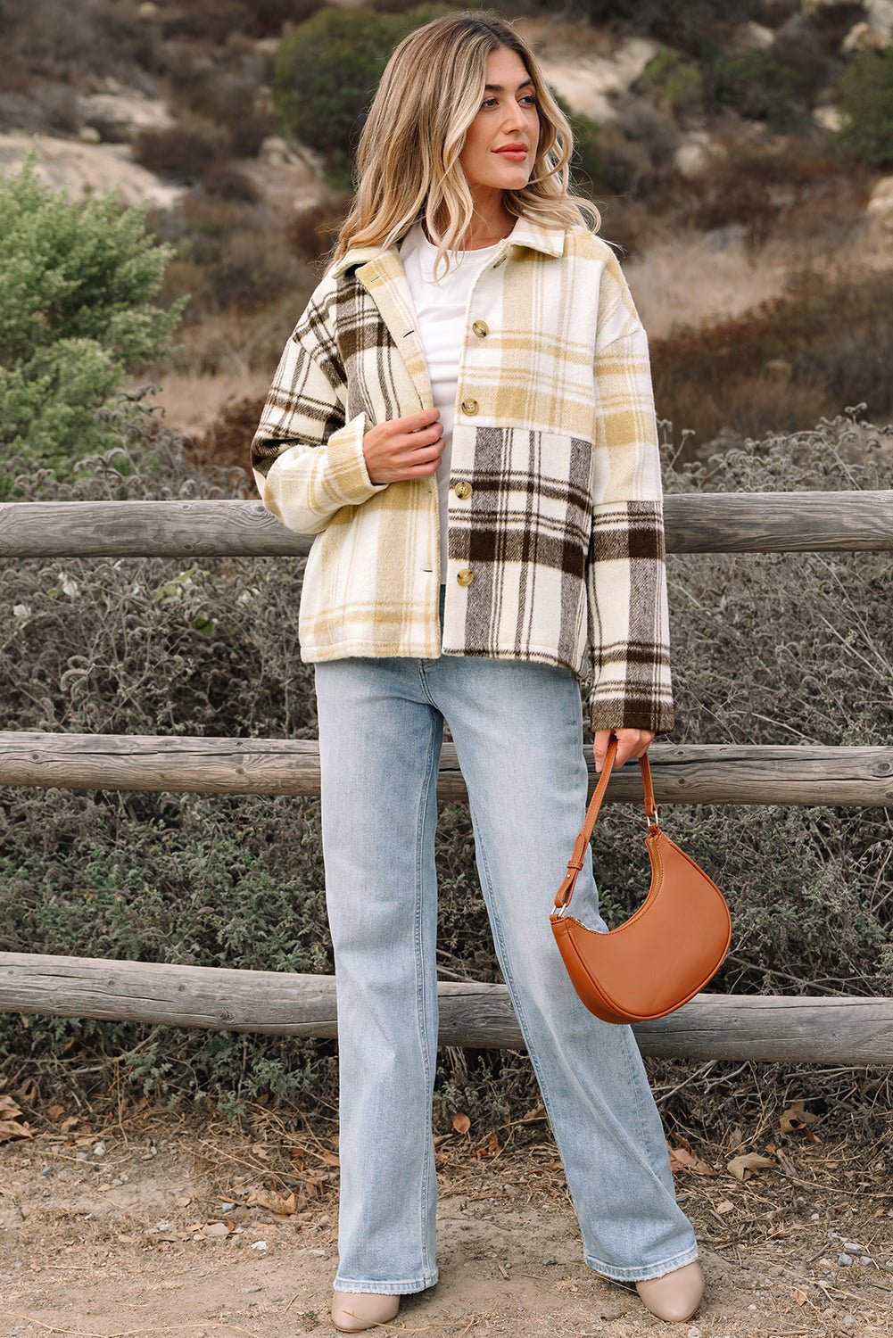 Julinique Plaid Patchwork Side Shacket - Hello Beautiful BoutiquePlaid ShacketsThreaded Pear