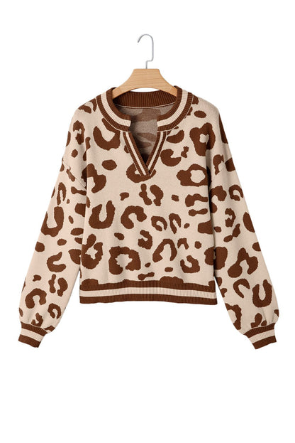 June Printed Knit Casual Sweater - Hello Beautiful BoutiqueSweatersThreaded Pear