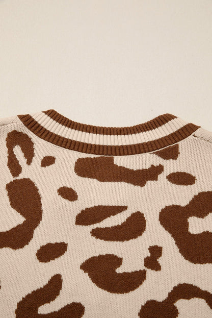 June Printed Knit Casual Sweater - Hello Beautiful BoutiqueSweatersThreaded Pear