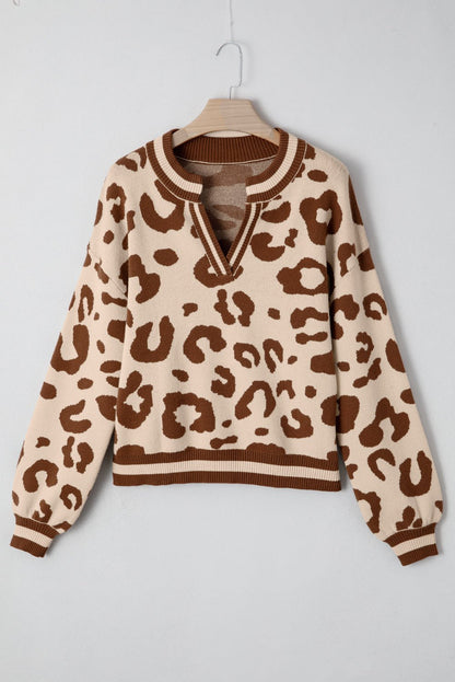 June Printed Knit Casual Sweater - Hello Beautiful BoutiqueSweatersThreaded Pear