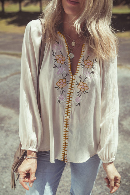 June Puff Sleeve Loose Shirt - Hello Beautiful BoutiqueBlouses & ShirtsThreaded Pear