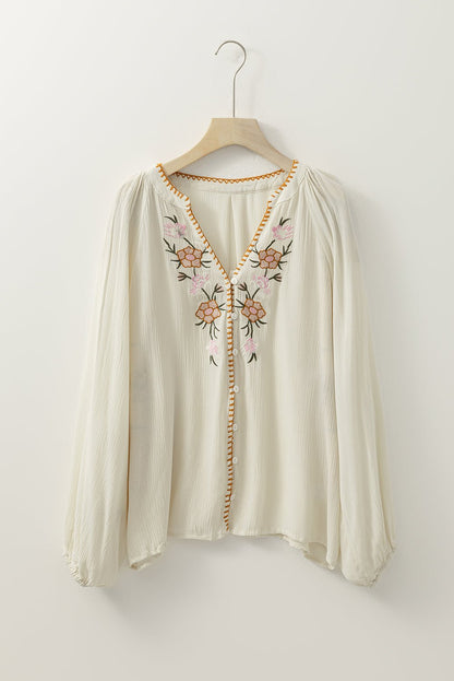 June Puff Sleeve Loose Shirt - Hello Beautiful BoutiqueBlouses & ShirtsThreaded Pear