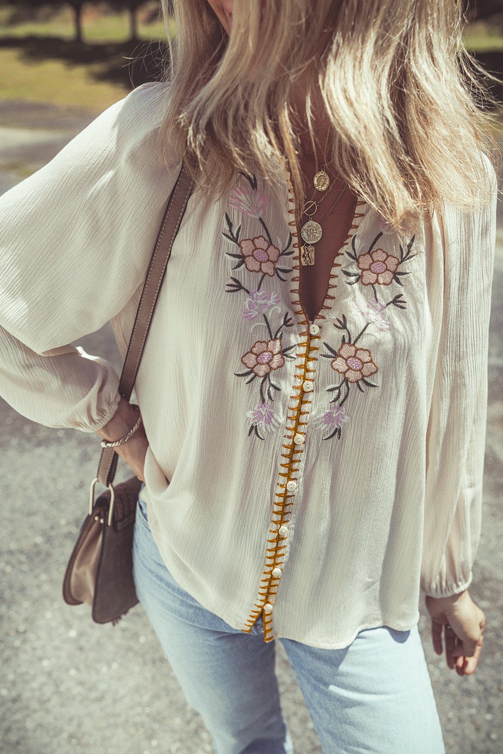 June Puff Sleeve Loose Shirt - Hello Beautiful BoutiqueBlouses & ShirtsThreaded Pear