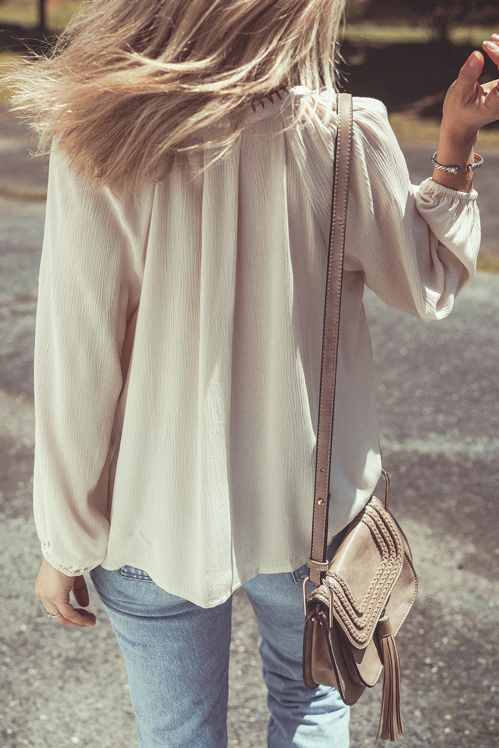June Puff Sleeve Loose Shirt - Hello Beautiful BoutiqueBlouses & ShirtsThreaded Pear