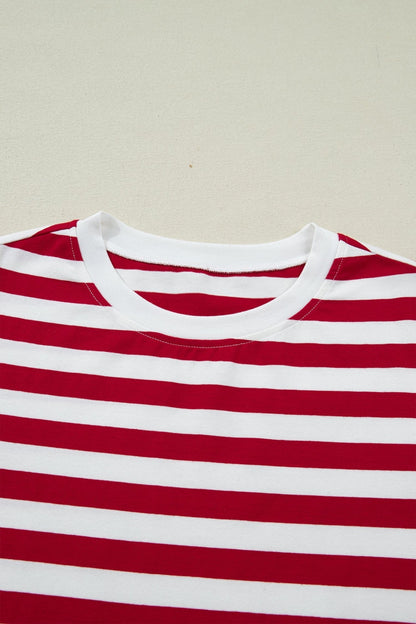 June Stripe Patchwork T Shirt - Hello Beautiful BoutiqueTops & TeesThreaded Pear