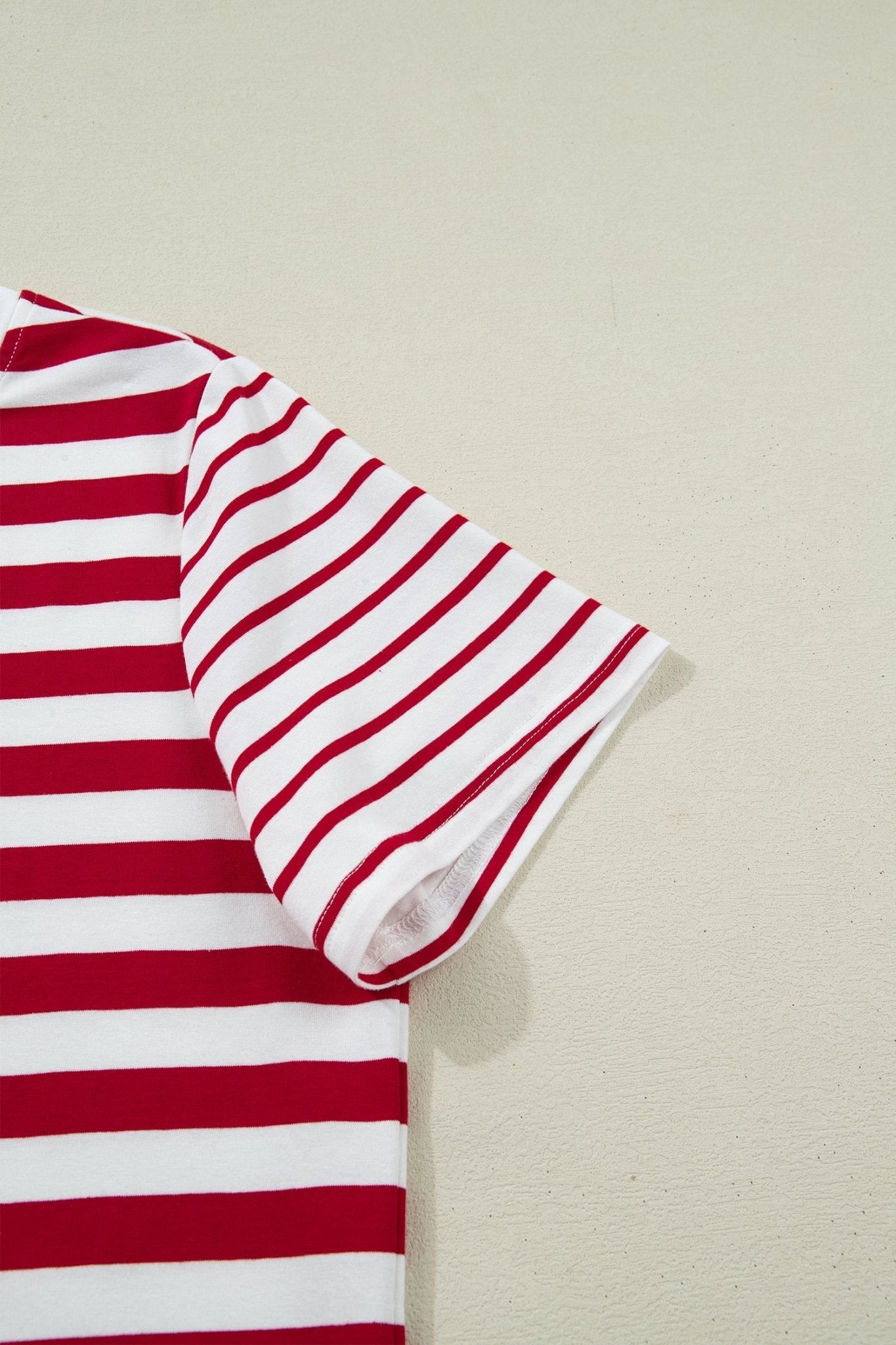 June Stripe Patchwork T Shirt - Hello Beautiful BoutiqueTops & TeesThreaded Pear