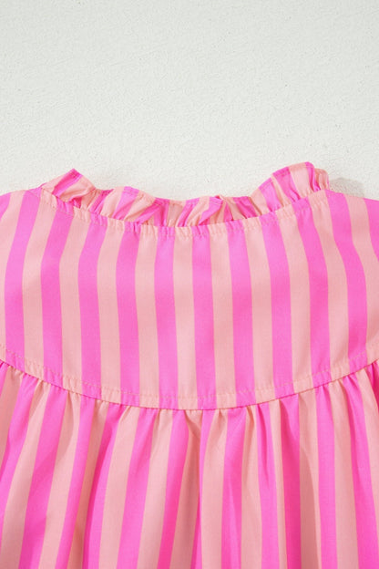 Juniper Stripe Ruffled Summer Blouse - Hello Beautiful BoutiqueBlouses & ShirtsThreaded Pear