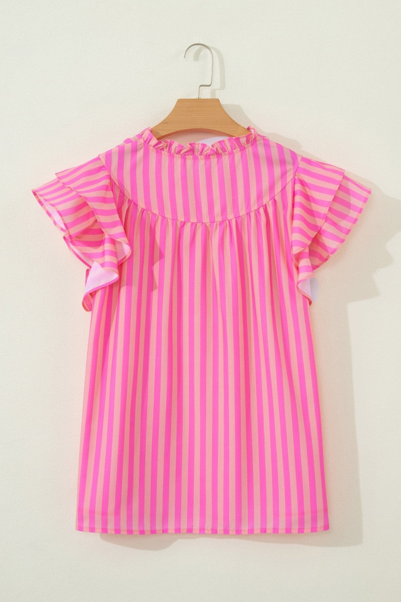 Juniper Stripe Ruffled Summer Blouse - Hello Beautiful BoutiqueBlouses & ShirtsThreaded Pear