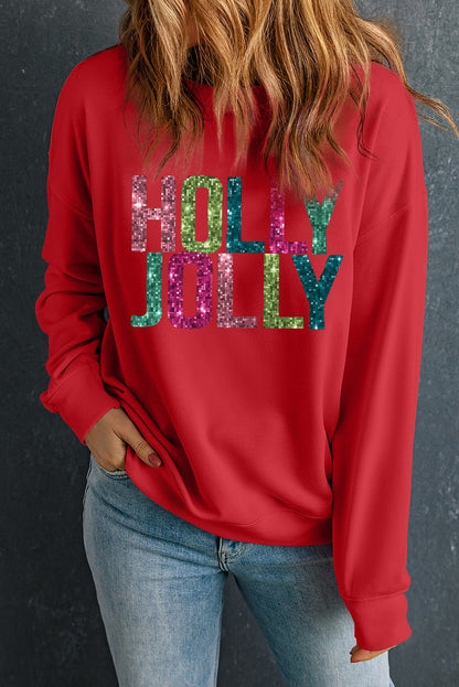 Junora Jolly Printing Christmas Pullover - Hello Beautiful BoutiqueGraphic SweatshirtsThreaded Pear