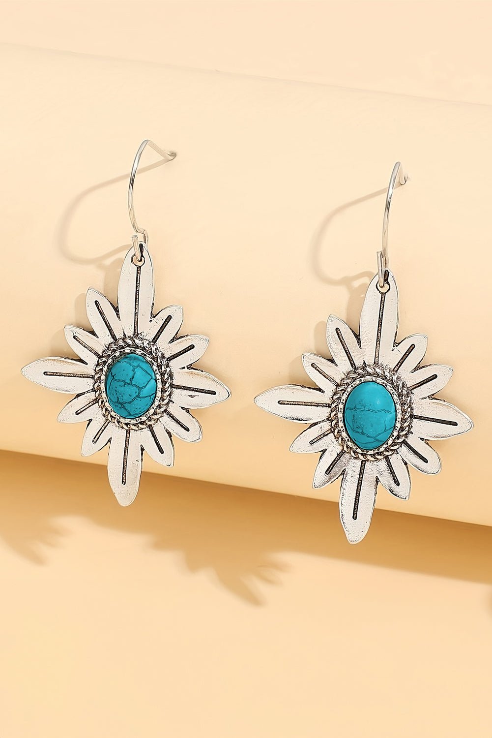 Kahlani Flower Shape Hook Earrings - Hello Beautiful BoutiqueJewelryThreaded Pear