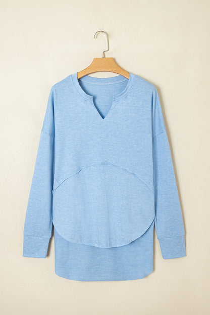 Kahlani Terry Raw Hem Long Sleeve Top - Hello Beautiful BoutiqueLong Sleeve TopsThreaded Pear