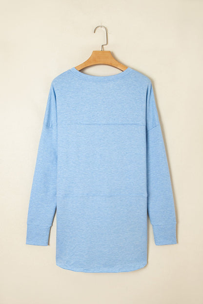 Kahlani Terry Raw Hem Long Sleeve Top - Hello Beautiful BoutiqueLong Sleeve TopsThreaded Pear