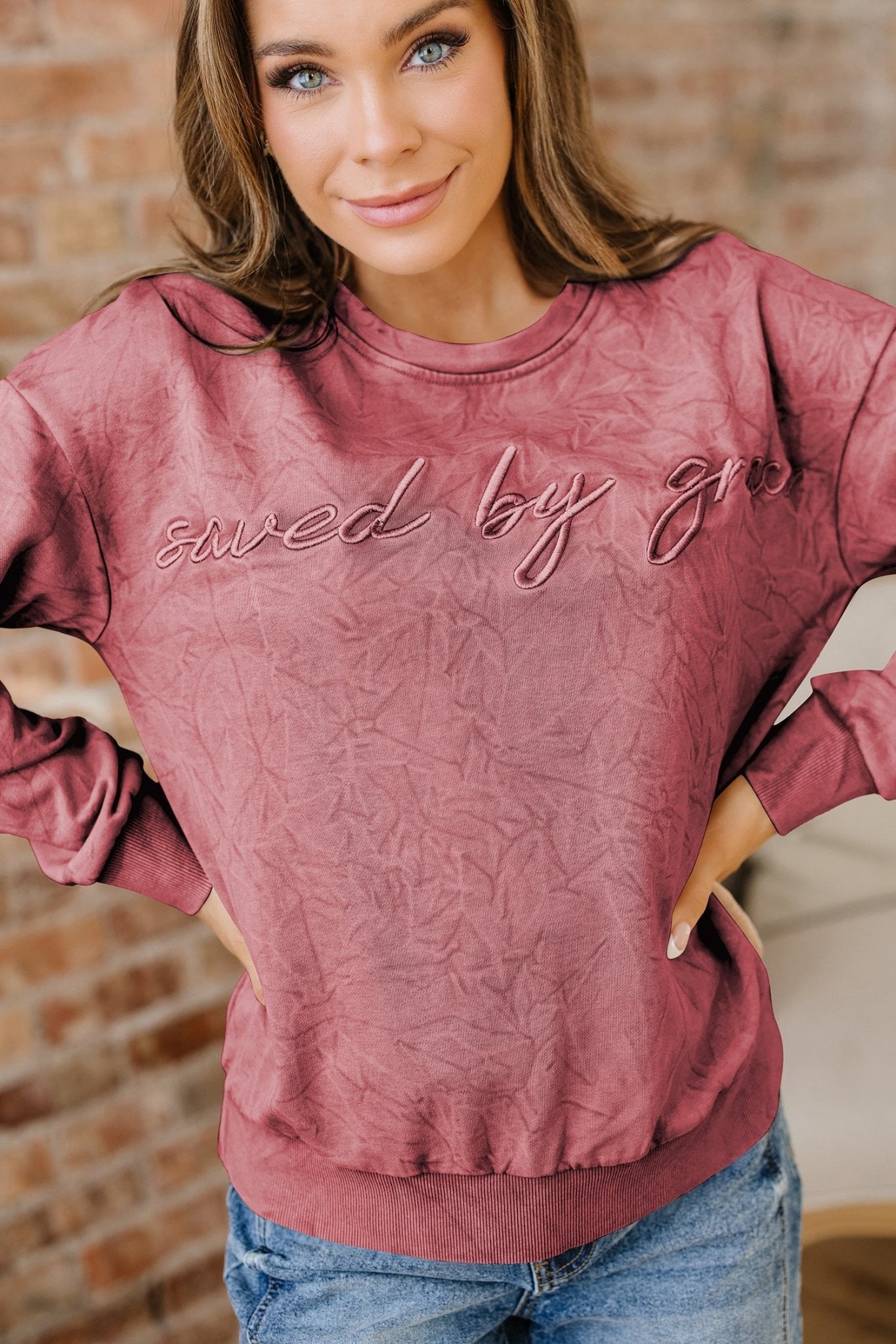 Kaia Mineral Wash Loose Sweatshirt - Hello Beautiful BoutiqueSweatshirts & HoodiesThreaded Pear
