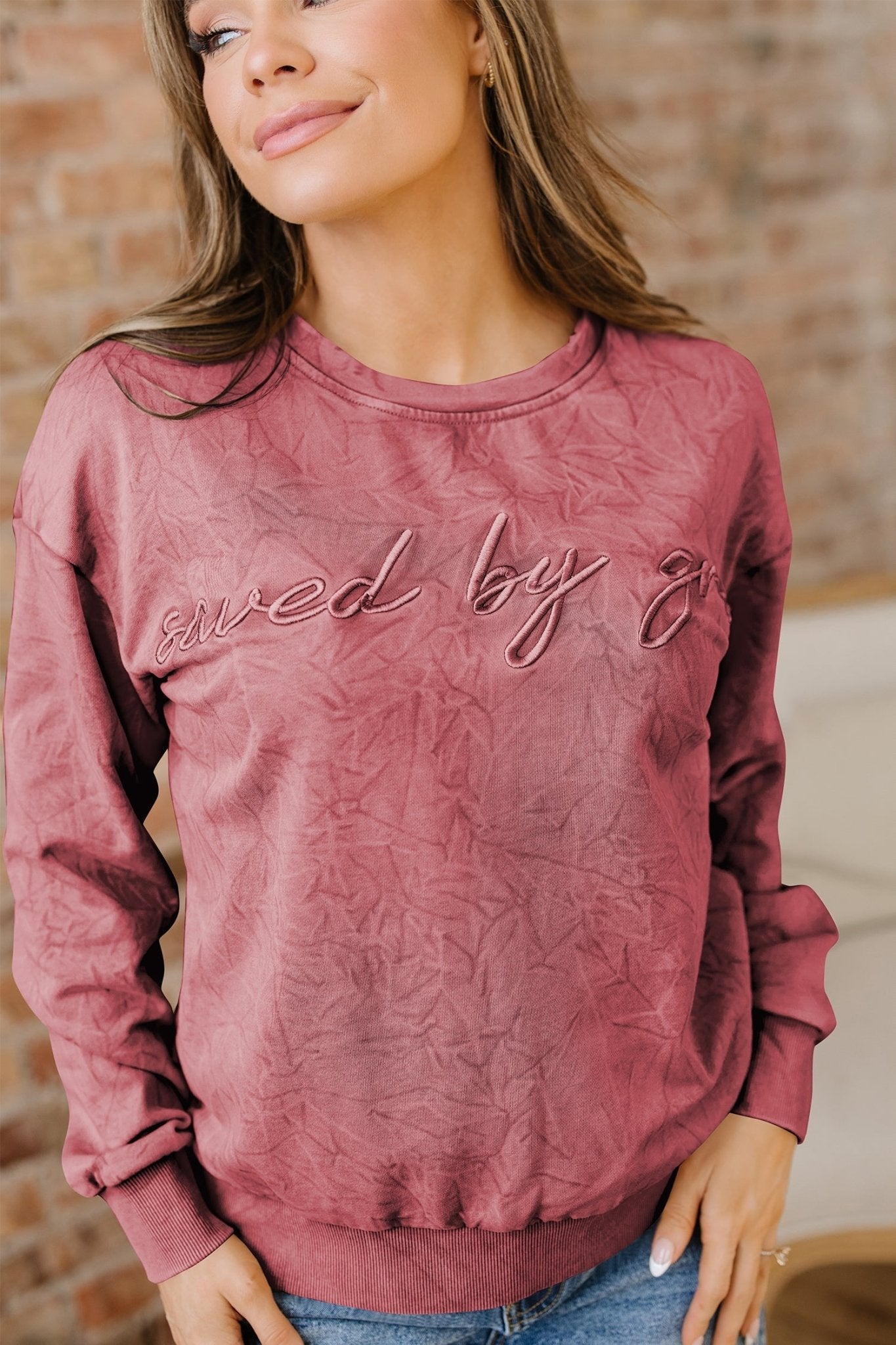 Kaia Mineral Wash Loose Sweatshirt - Hello Beautiful BoutiqueSweatshirts & HoodiesThreaded Pear
