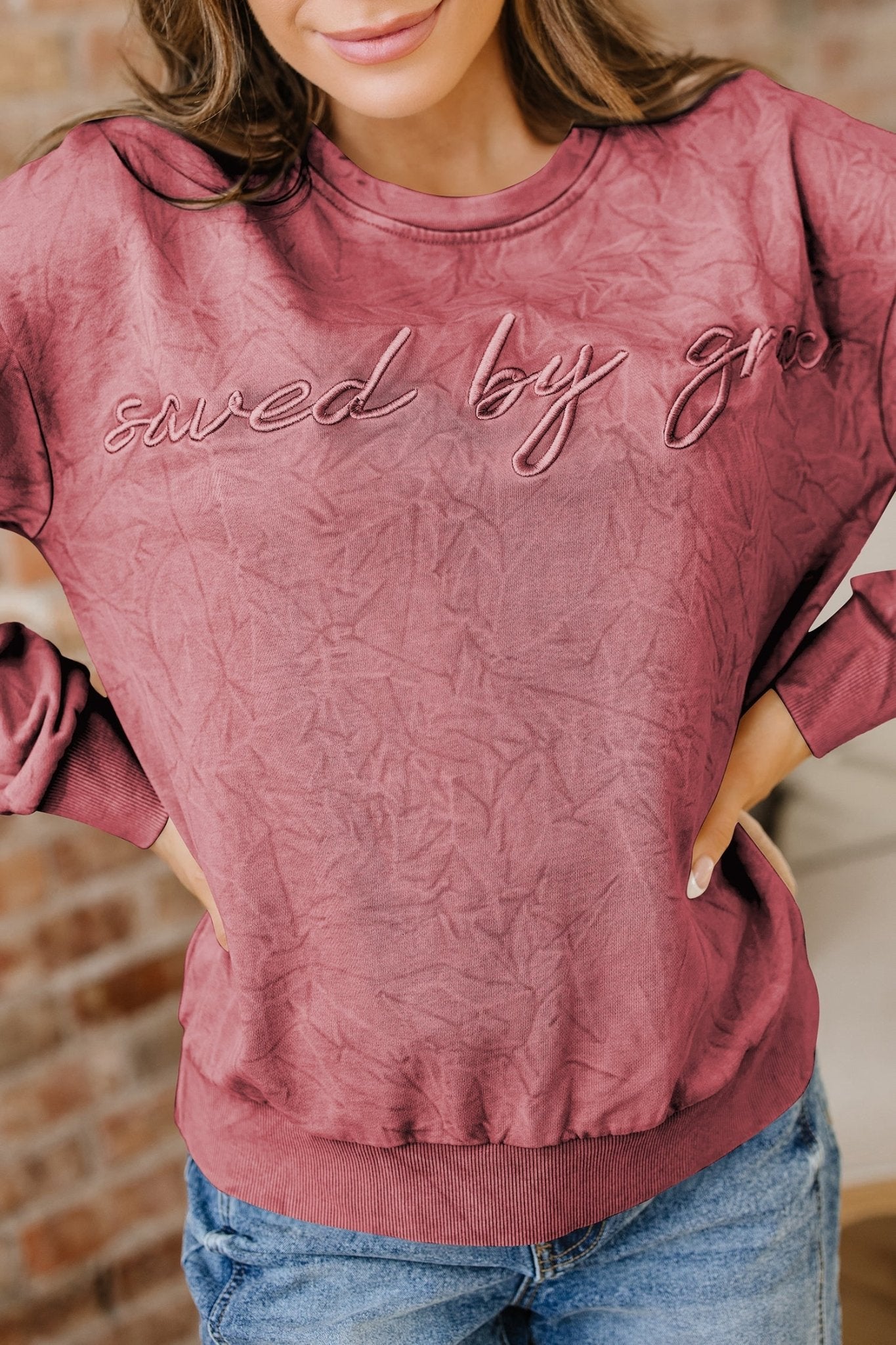 Kaia Mineral Wash Loose Sweatshirt - Hello Beautiful BoutiqueSweatshirts & HoodiesThreaded Pear