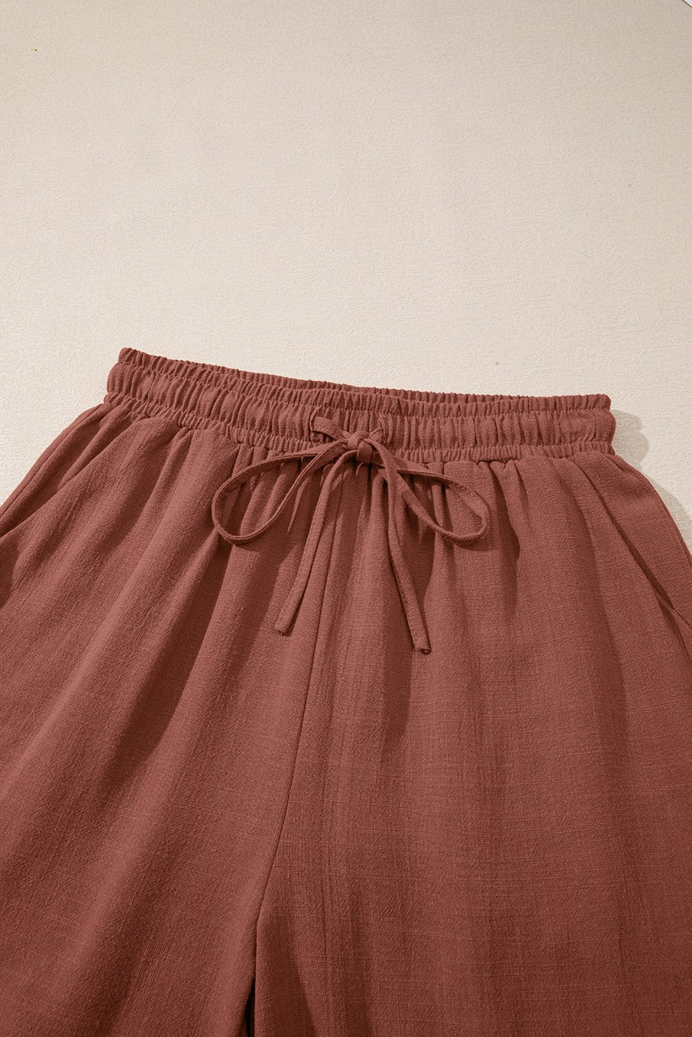 Kaia Waist Loose Linen Shorts - Hello Beautiful BoutiqueCasual ShortsThreaded Pear