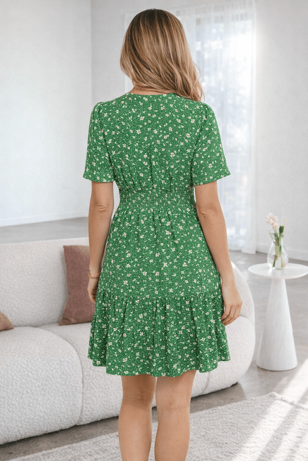 Kailani High Waistband Mini Dress - Hello Beautiful BoutiqueFloral DressesThreaded Pear