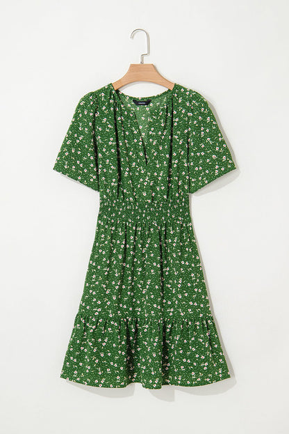 Kailani High Waistband Mini Dress - Hello Beautiful BoutiqueFloral DressesThreaded Pear
