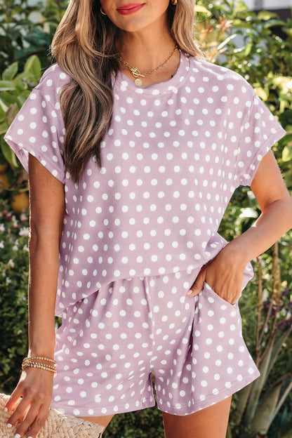 Kaiya Dot Print Short Set - Hello Beautiful BoutiqueShort SetsThreaded Pear