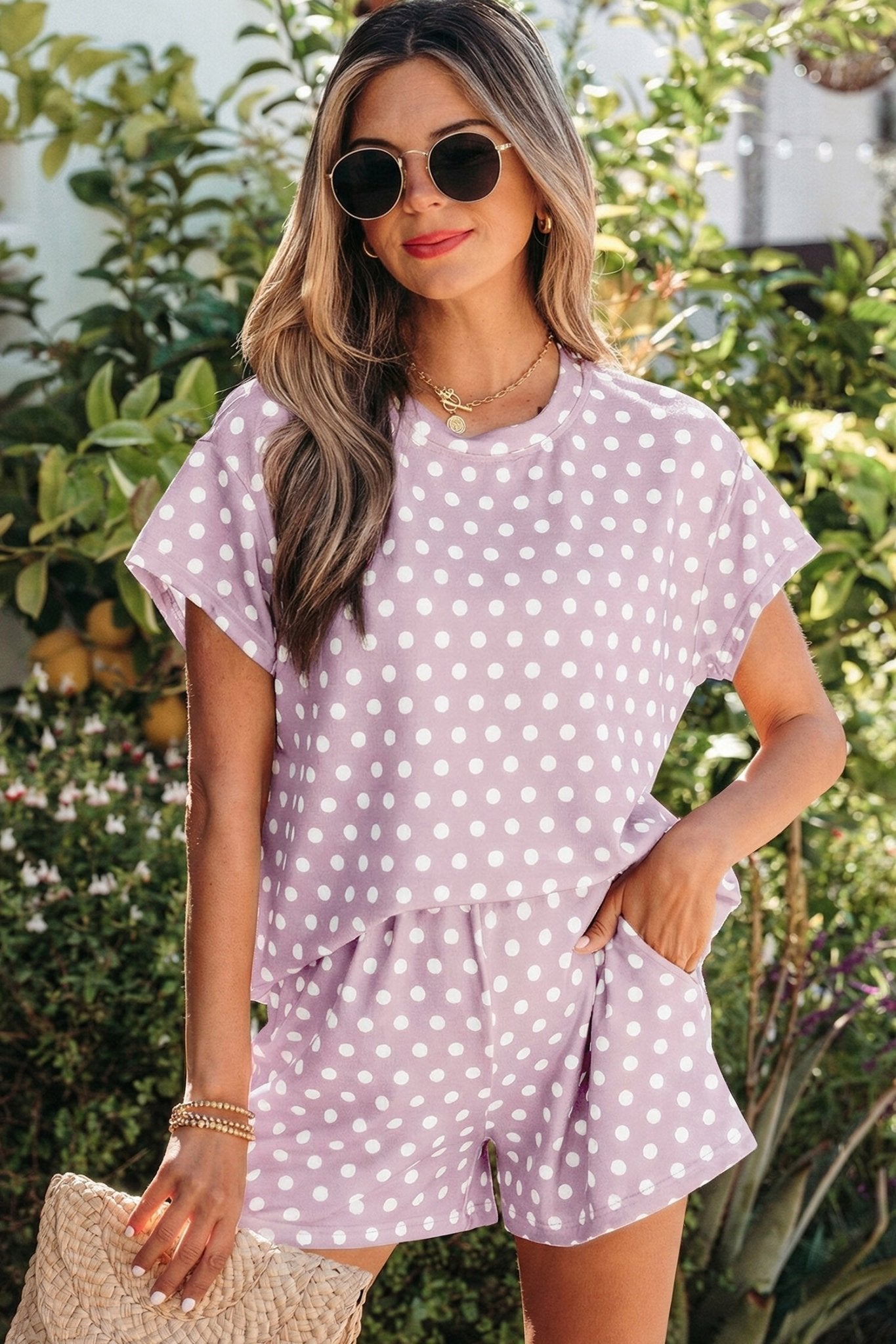 Kaiya Dot Print Short Set - Hello Beautiful BoutiqueShort SetsThreaded Pear