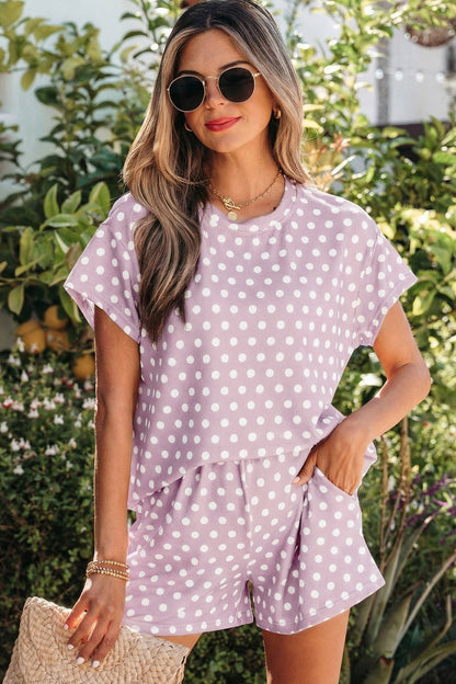 Kaiya Dot Print Short Set - Hello Beautiful BoutiqueShort SetsThreaded Pear