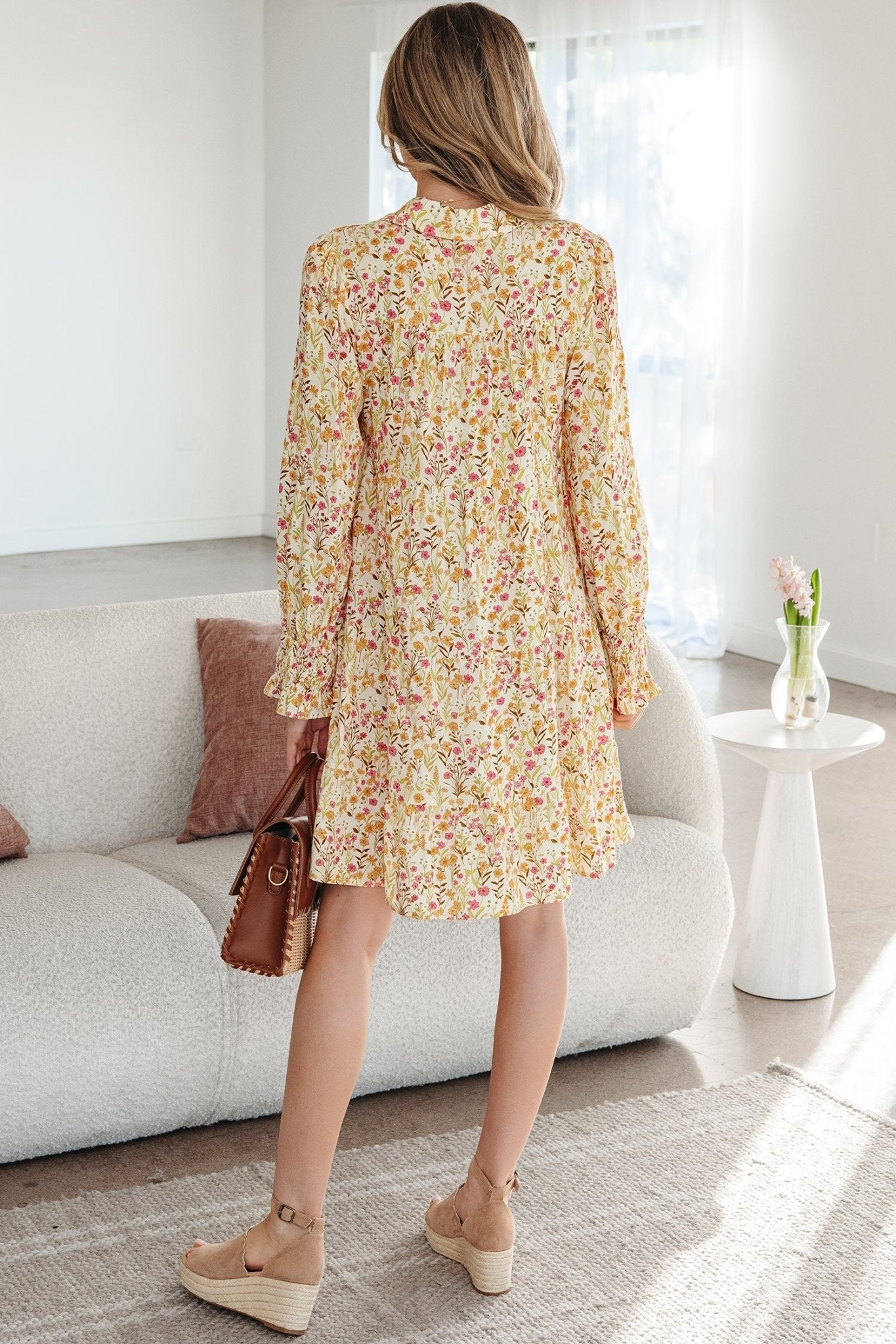 Kaiya Loose Shirt Dress Long Sleeve - Hello Beautiful BoutiqueMini DressesThreaded Pear